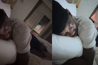 celina powell offset speeping in bed post